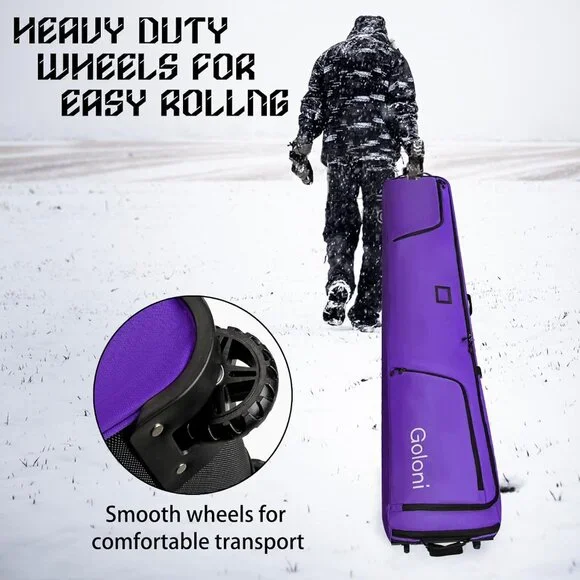 Ski Bag with Wheels - Fits 2 Pairs Skis (190cm)